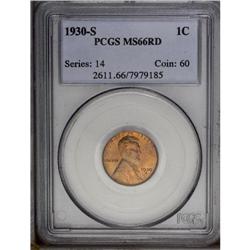 1930-S 1C MS66 Red PCGS. This is a Premium Gem with de