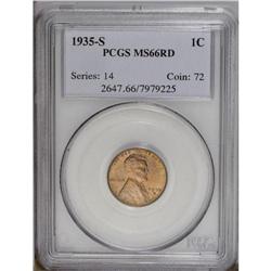 1935-S 1C MS66 Red PCGS. Light cherry color with flash