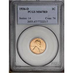 1936-D 1C MS67 Red PCGS. This Superb Gem is radiantly