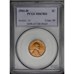 1941-D 1C MS67 Red PCGS, a gorgeous and crisply struck