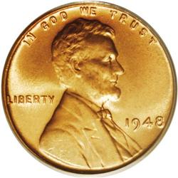 1948 1C MS67 Red PCGS. A boldly struck, pristine Super