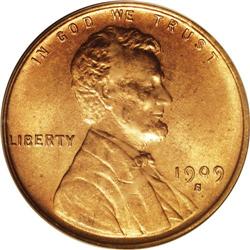 1909-S VDB 1C MS64 Red PCGS. Mellow orange color on bo