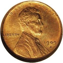 1909-S VDB 1C MS64 Red NGC. A sharply defined golden-y