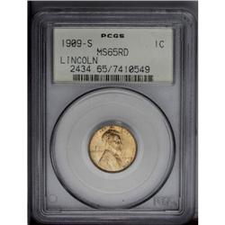 1909-S 1C S Over Horizontal S MS65 Red PCGS. FS-012.3.