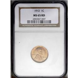 1912 1C MS65 Red NGC. Attractive coppery-gold surfaces