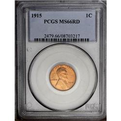 1915 1C MS66 Red PCGS. The 1915 is one of the scarcer