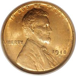 1918-S 1C MS65 Red PCGS. The typical Mint State 1918-S