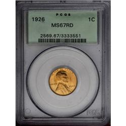 1926 1C MS67 Red PCGS. A boldly struck and thoroughly