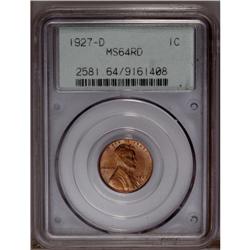 1927-D 1C MS64 Red PCGS. Nicely struck, with deep red