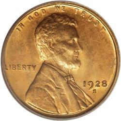 1928-S 1C MS66 Red PCGS. Lincoln cent specialist David