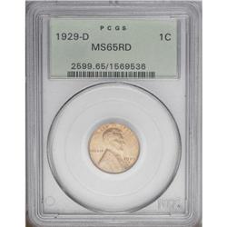 1929-D 1C MS65 Red PCGS. A salmon-pink Gem with an exe
