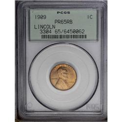 1909 1C PR65 Red and Brown PCGS. Fully struck with lov