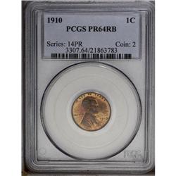 1910 1C PR64 Red and Brown PCGS. A wonderfully preserv