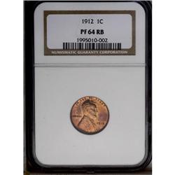 1912 1C PR64 Red and Brown NGC. Incredibly deep and ri