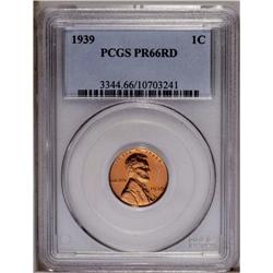 1939 1C PR66 Red PCGS. Deep cherry-red coloration even