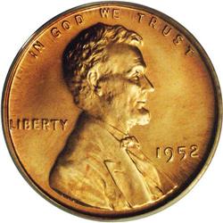 1952 1C PR68 Red PCGS. A near-perfect specimen with gl