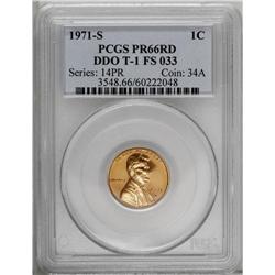 1971-S 1C Doubled Die Obverse, Type One, FS-033 PR66 R