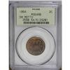 Image 1 : 1864 2C Small Motto MS64 Red and Brown PCGS. Boldly st