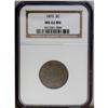 Image 1 : 1872 2C MS62 Brown NGC. Medium brown toning covers bot