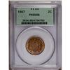 Image 1 : 1867 2C PR65 Red and Brown PCGS. An exactingly struck