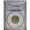 Image 1 : 1869 2C PR65 Brown PCGS. Luminous proof surfaces displ