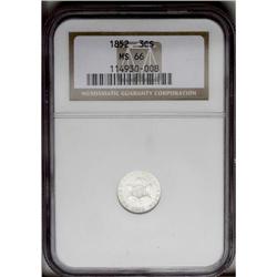1852 3CS MS66 NGC. A brilliant, lustrous, and nearly i