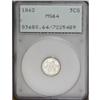 1862 3CS MS64 PCGS. Bright, silvery lustrous surfaces