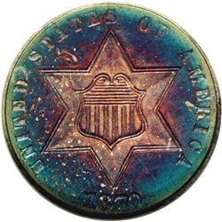1870 3CS PR66 NGC. This Premium Gem proof displays dee