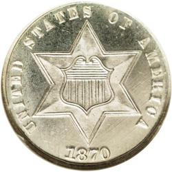 1870 3CS PR67 Cameo NGC. This is one of the most beaut