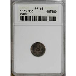 1873 3CS PR62 ANACS. A well struck specimen from the f