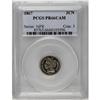 Image 3 : 1867 3CS PR66 Cameo PCGS. Razor-sharp striking details