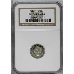 1869 3CN PR66 * Cameo NGC. The eye appeal is nothing s
