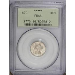 1879 3CN PR66 PCGS. Unlike many examples of this issue