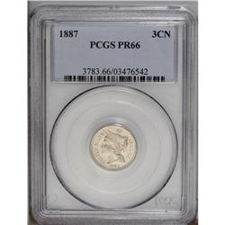 1887 3CN PR66 PCGS. The highest design points on the o