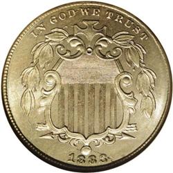 1883/2 5C MS65 NGC. FS-013.2. Of the three known overd