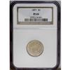 Image 1 : 1871 5C PR65 NGC. Golden-gray surfaces display sharply