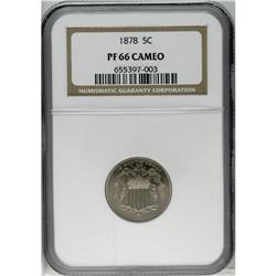 1878 5C PR66 Cameo NGC. This is a gorgeous Premium Gem