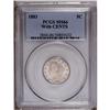 Image 1 : 1883 5C With Cents MS66 PCGS. Crisply struck save for
