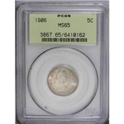 1906 5C MS65 PCGS. One of the most attractive examples