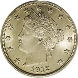 1912-D 5C MS66 PCGS. A light coating of golden-gray pa