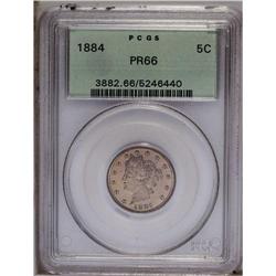 1884 5C PR66 PCGS. Second year of issue for the type,