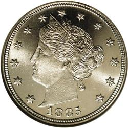 1885 5C PR67 Cameo NGC. This is one of the most beauti