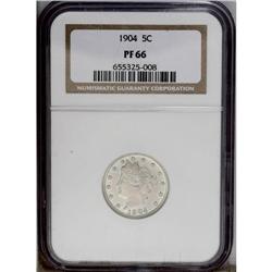 1904 5C PR66 NGC. Sharply struck and highly attractive