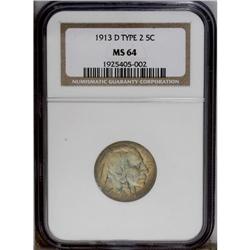 1913-D 5C Type Two MS64 NGC. Both sides of this sharpl