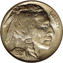 1921-S 5C MS65 NGC. Highly lustrous and richly toned w