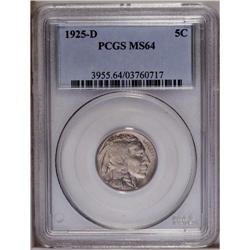 1925-D 5C MS64 PCGS. The surfaces of this near-Gem are