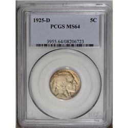 1925-D 5C MS64 PCGS. A lovely near-Gem example, limite