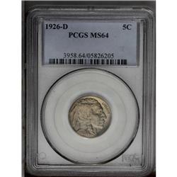 1926-D 5C MS64 PCGS. Sharply struck with lustrous ligh