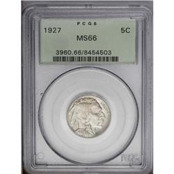 1927 5C MS66 PCGS. A crisply struck and beautifully un