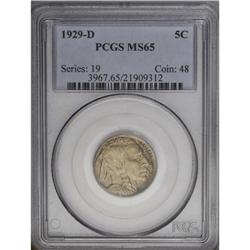 1929-D 5C MS65 PCGS. Bountiful tan-gold and russet fre